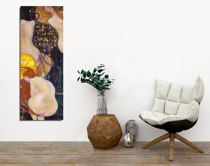 Wallity Cuadro de Gustav Klimt en Lienzo Enmarcado 30 x 80 cm PC310